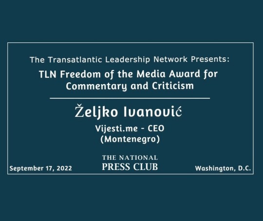 Vijesti founder wins media freedom award