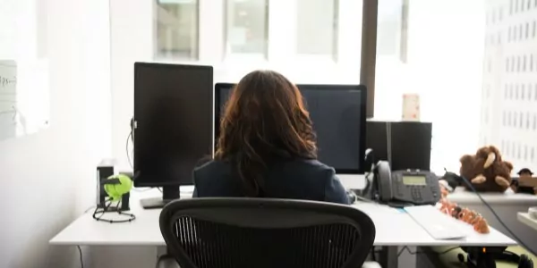 Woman sitting at desk